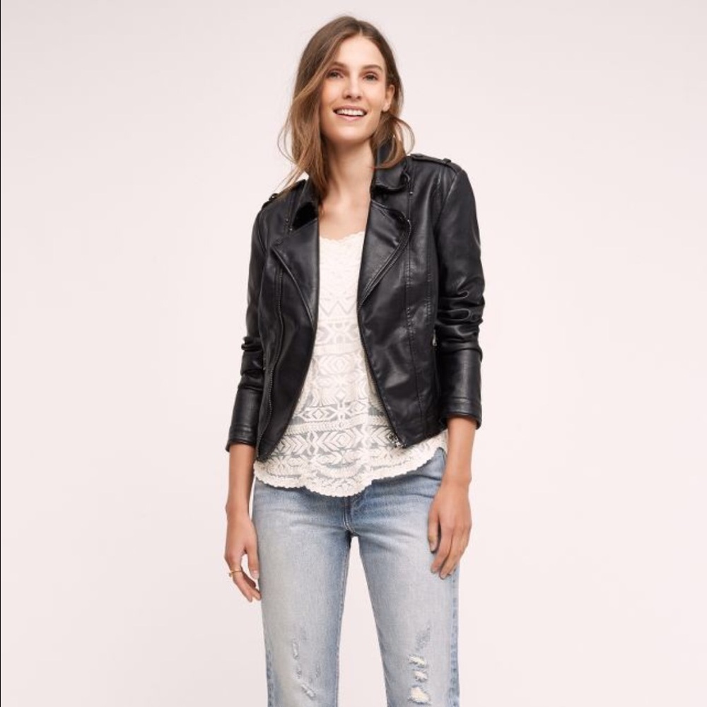 Anthologies vegan leather Moto jacket